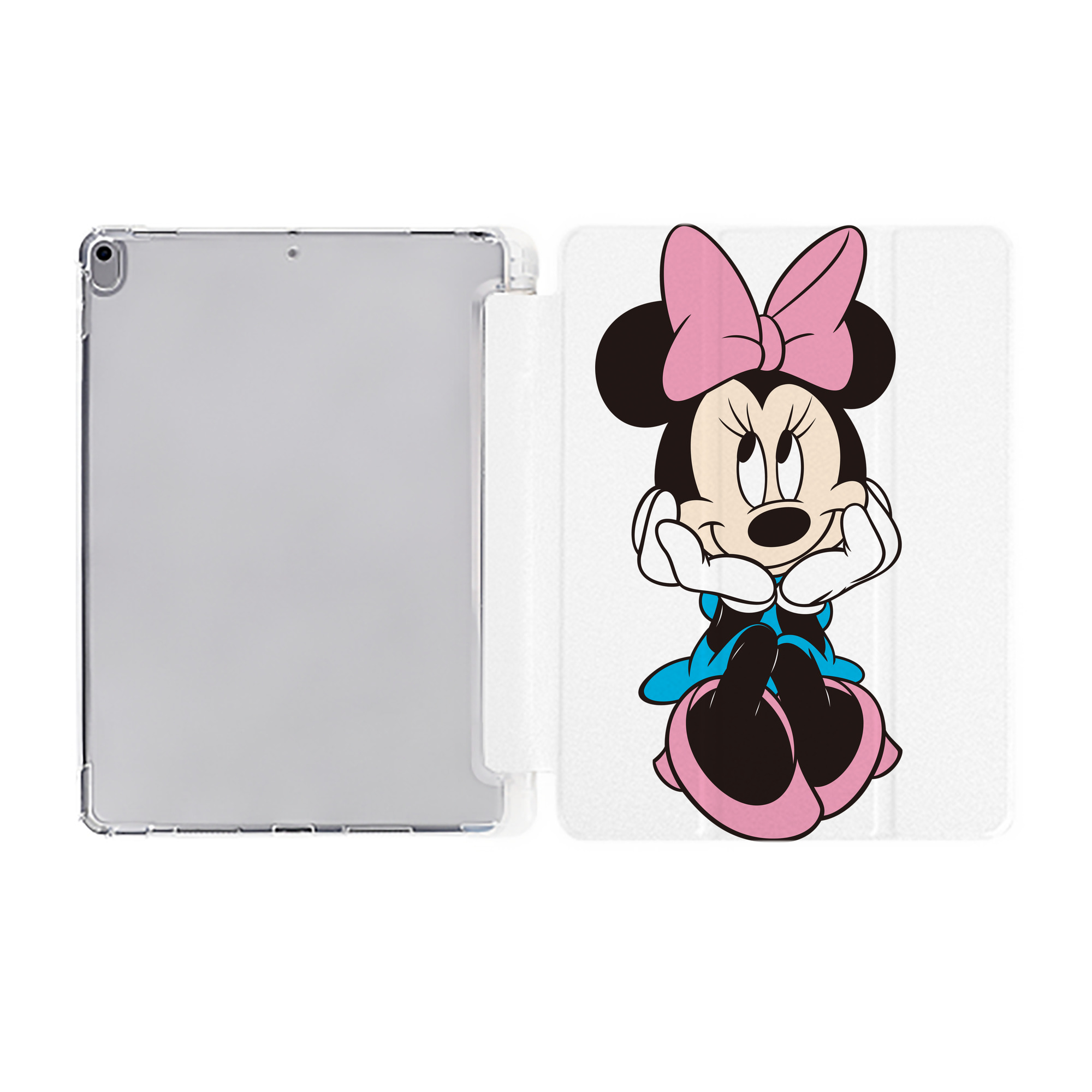 （画像用） ミッキーマウス Mickey Mouse IPad ケース ペン収納付き 三つ折りスタンド PUレザー×シリコン 対応機種9.5/10.5/10.9インチ